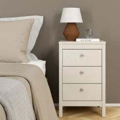 Nachtkastjes< Nachtkastje Dallas Taupe  - 44x71x39 cm