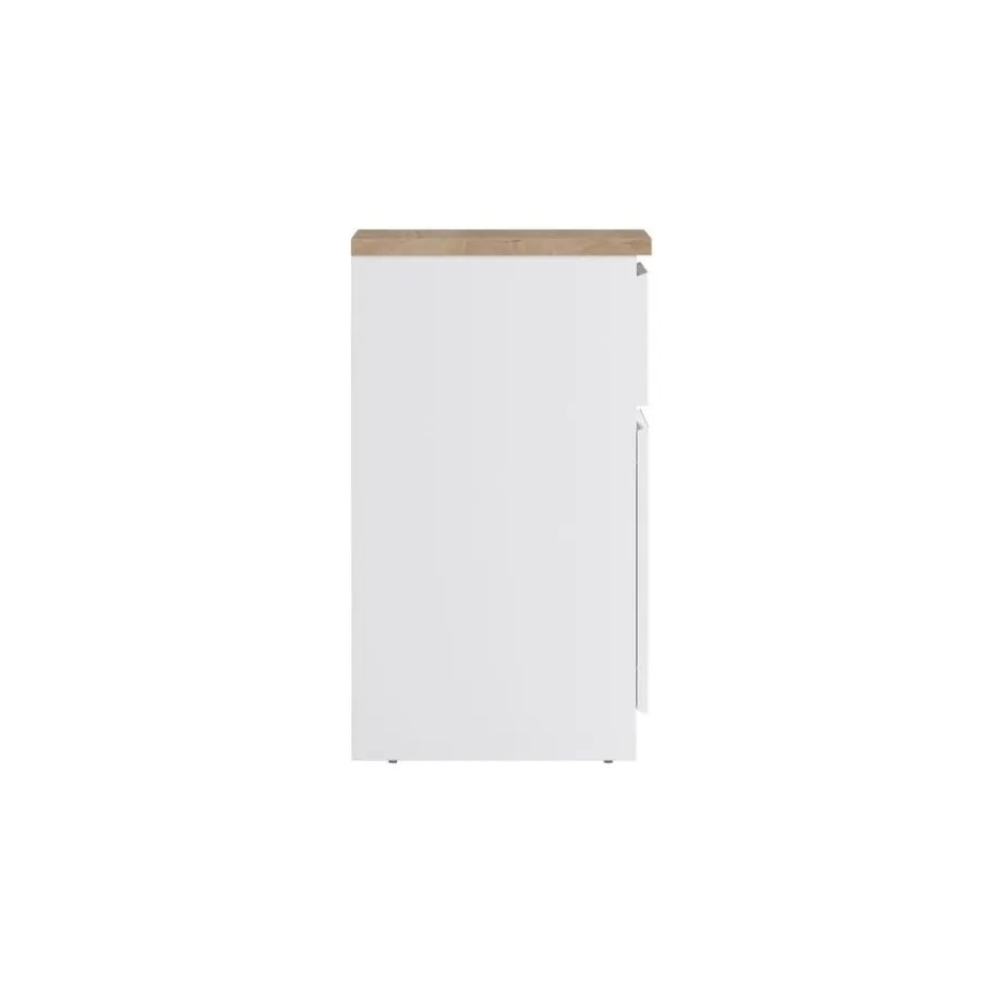 Nachtkastjes< Nachtkastje Luna Hoogglans Wit - 41x71x40 cm