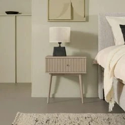 Nachtkastjes< Nachtkastje Sem Taupe - 45x55x35 cm