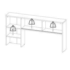 Bureaus< Opzetkast Boston Eiken - 149x79x25 cm