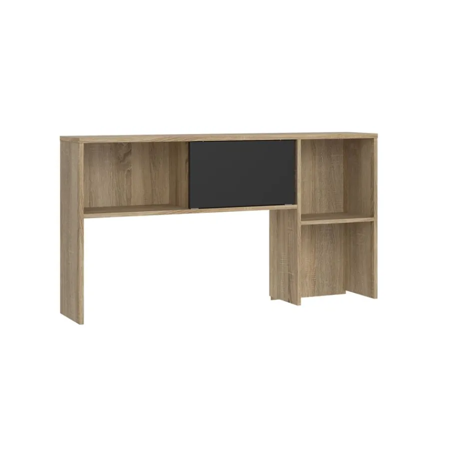 Bureaus< Opzetkast Boston Eiken / Zwart - 123x65x24 cm