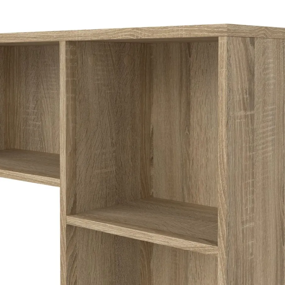 Bureaus< Opzetkast Boston Eiken / Zwart - 123x65x24 cm