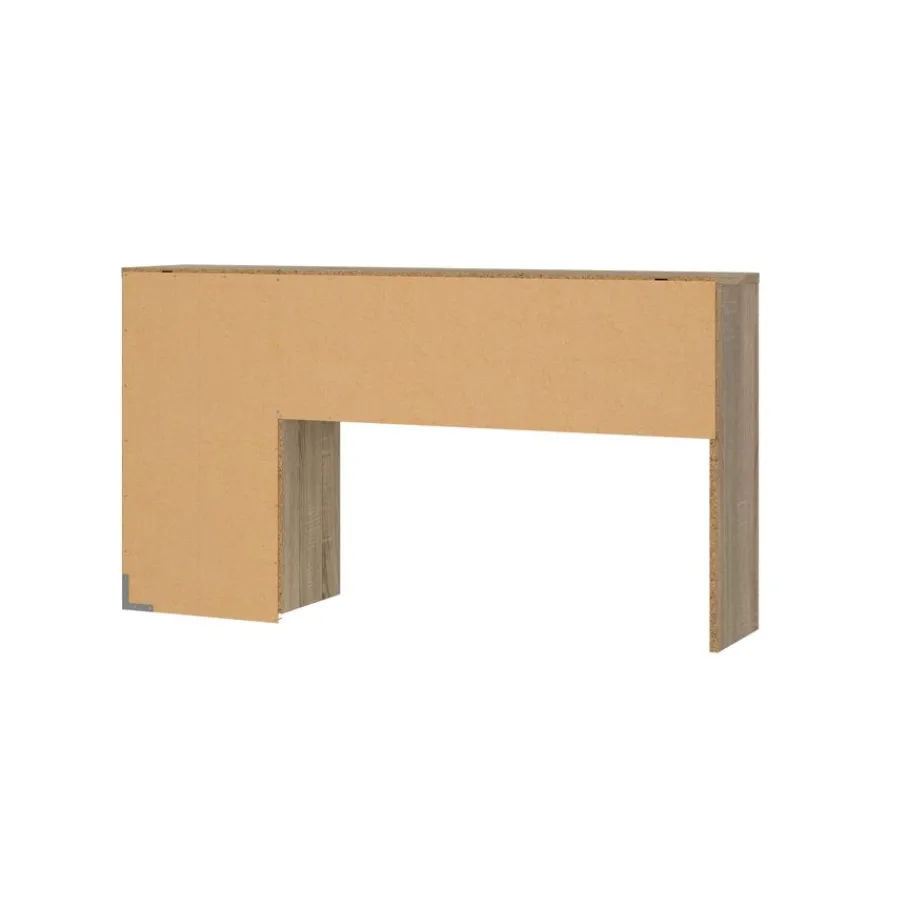 Bureaus< Opzetkast Boston Eiken / Zwart - 123x65x24 cm