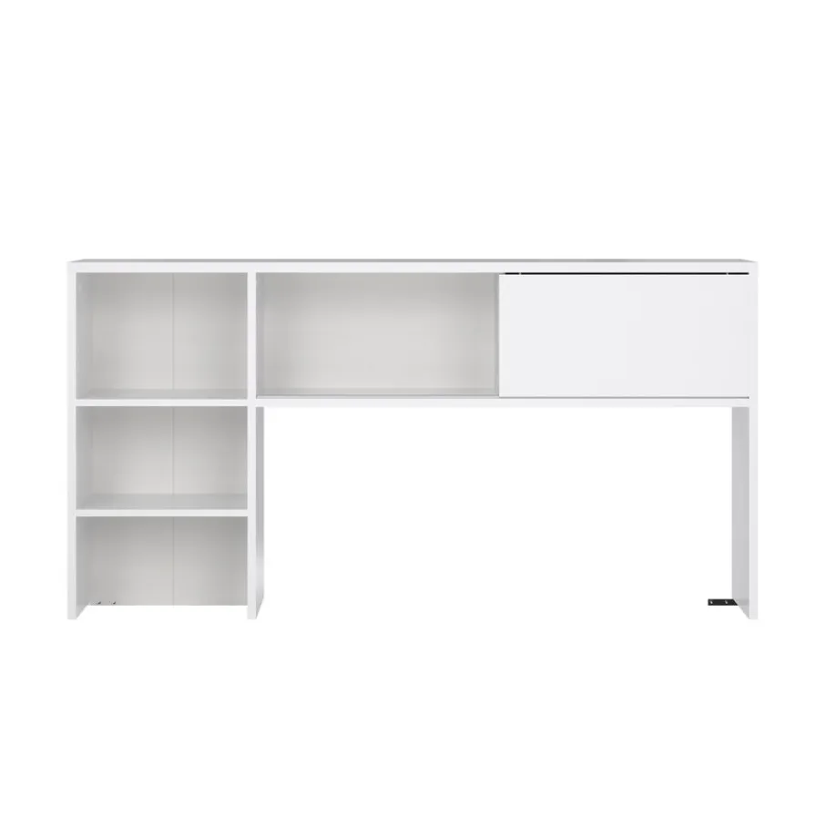 Bureaus< Opzetkast Boston Hoogglans Wit - 149x79x25 cm