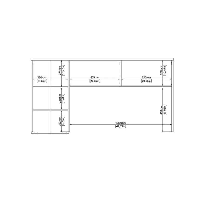 Bureaus< Opzetkast Boston Hoogglans Wit - 149x79x25 cm