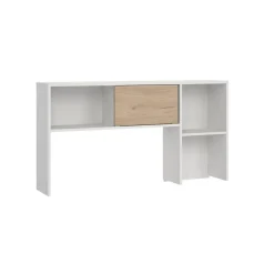 Bureaus< Opzetkast Boston Wit / Eiken - 123x65x24 cm