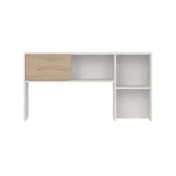 Bureaus< Opzetkast Boston Wit / Eiken - 123x65x24 cm