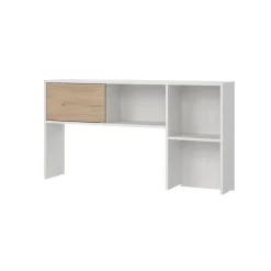 Bureaus< Opzetkast Boston Wit / Eiken - 123x65x24 cm