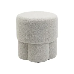 Poefs & Krukjes< Poef Kevion Beige - Ø 40 cm