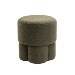 Poefs & Krukjes< Poef Kevion Groen - Ø 40 cm