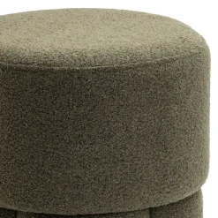 Poefs & Krukjes< Poef Kevion Groen - Ø 40 cm