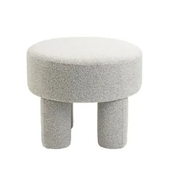 Poefs & Krukjes< Poef Weslee Beige - Ø 50 cm