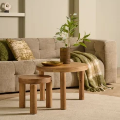 Salontafels|Bijzettafels< Salontafel Caen Naturel - set 2 stuks