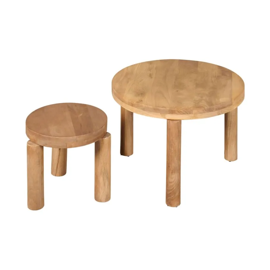 Salontafels|Bijzettafels< Salontafel Caen Naturel - set 2 stuks