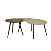 Salontafels< Salontafel Capi Greige / Bruin - set 2 stuks
