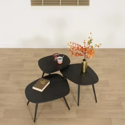 Salontafels< Salontafel Comporta Zwart - set 3 stuks
