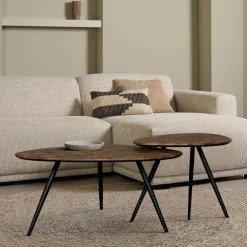 Salontafels< Salontafel Covas Bruin - set 2 stuks
