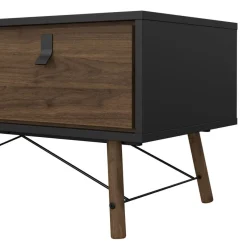 Salontafels< Salontafel Denver Zwart / Walnoot - 102x48 cm