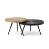 Salontafels< Salontafel Foti  Zwart / Brons- set 2 stuks