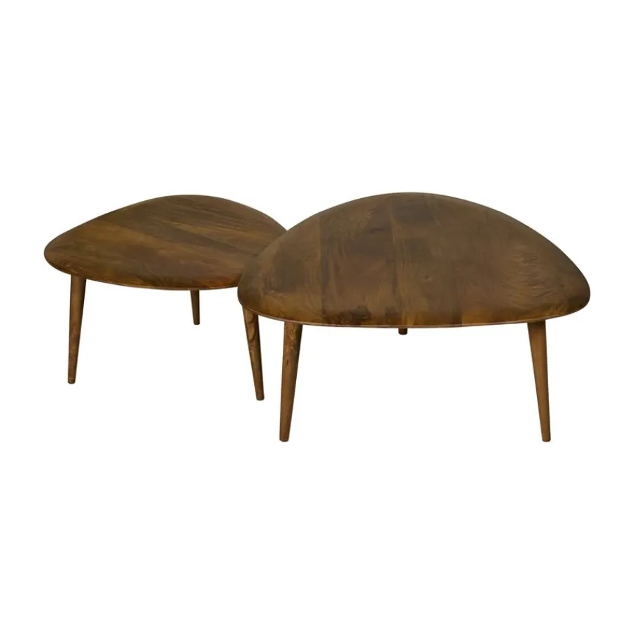Salontafels< Salontafel Lombok Honingbruin - set 2 stuks