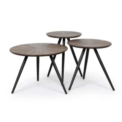 Salontafels< Salontafel Meti Bruin - set 3 stuks