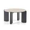 Salontafels< Salontafel Mosly Beige / Zwart - Ø 80 cm