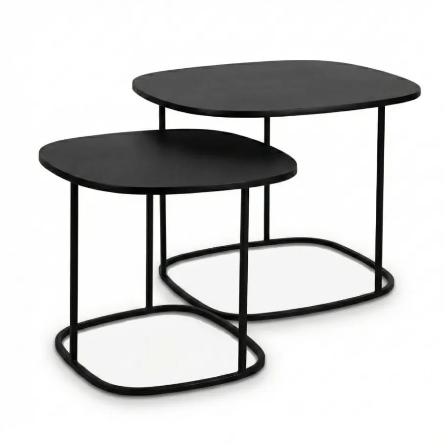 Salontafels|Bijzettafels< Salontafel Murbach Zwart - set 2 stuks