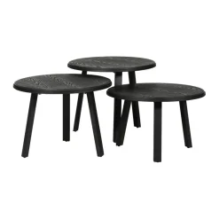 Salontafels< Salontafel Reims Zwart - set 3 stuks