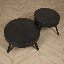 Salontafels< Salontafel Rennes Zwart - set 2 stuks