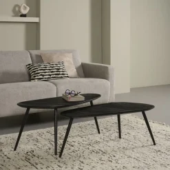 Salontafels< Salontafel Thionville Zwart - set 2 stuks