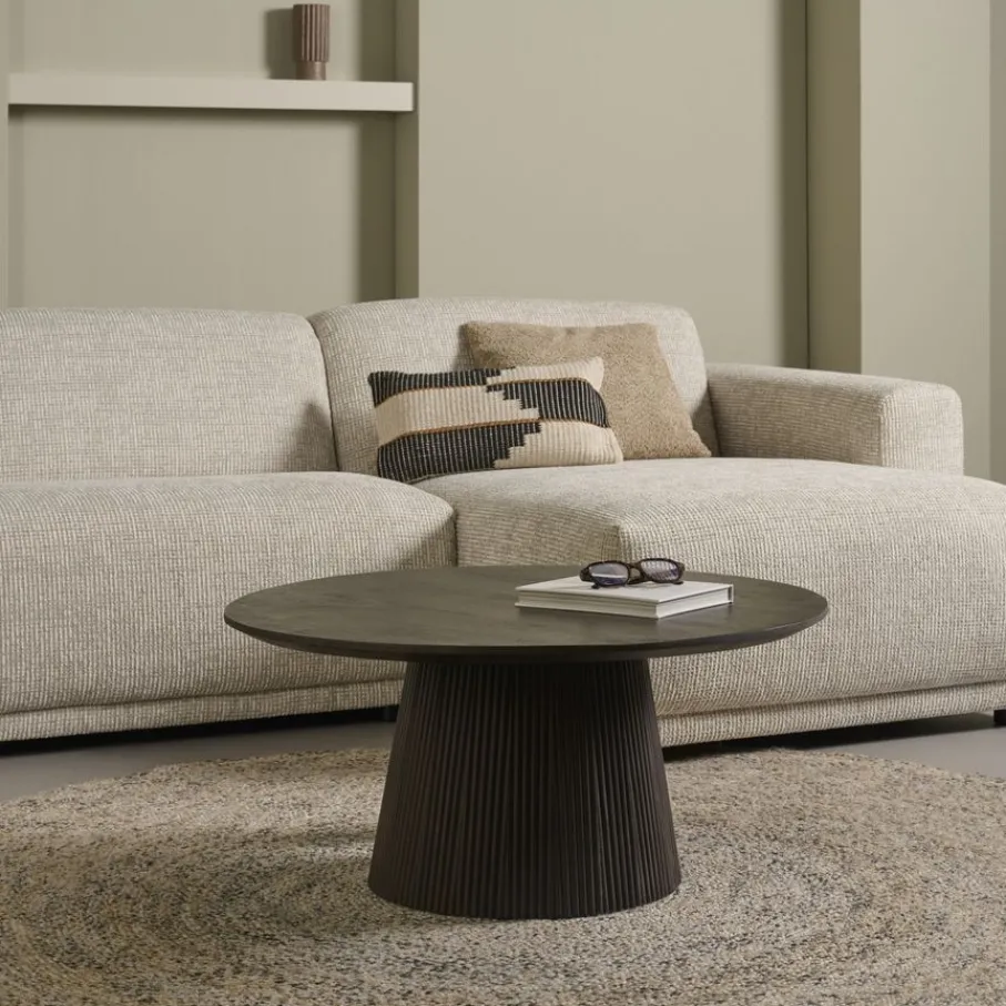 Salontafels< Salontafel Viktor Donkerbruin - Ø 80 cm