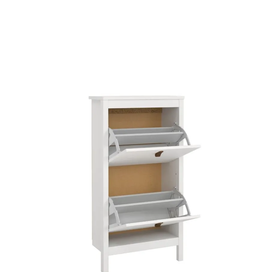 Opbergkasten|Schoenenkasten< Schoenenkast Dallas Wit - 54x103x25 cm