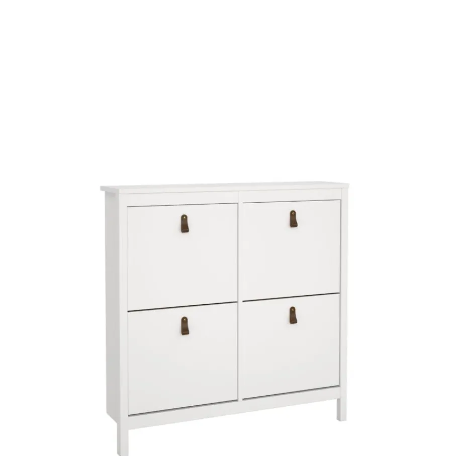 Opbergkasten|Schoenenkasten< Schoenenkast Dallas Wit - 103x103x25 cm