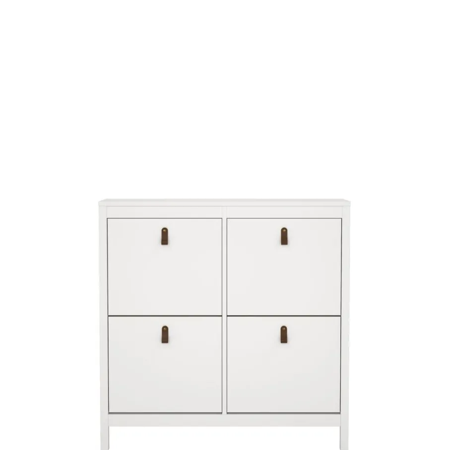 Opbergkasten|Schoenenkasten< Schoenenkast Dallas Wit - 103x103x25 cm