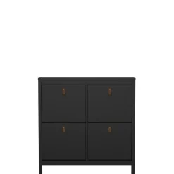 Opbergkasten|Schoenenkasten< Schoenenkast Dallas Zwart - 103x103x25 cm