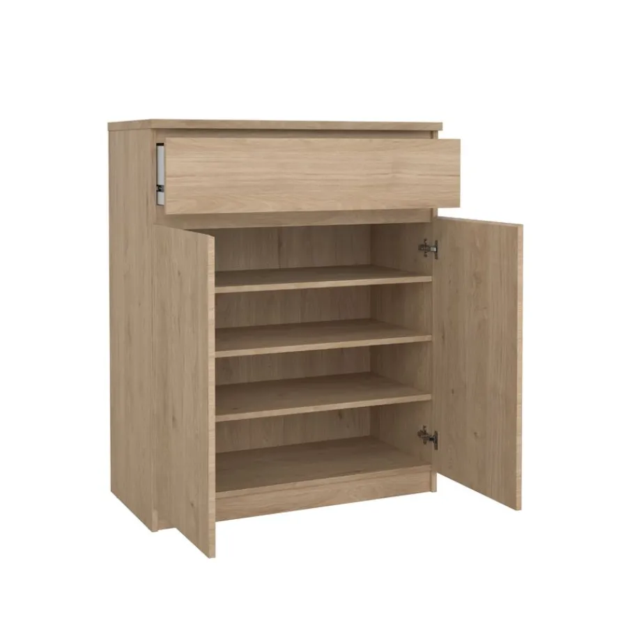 Opbergkasten|Schoenenkasten< Schoenenkast Luna Eiken - 81x101x40 cm