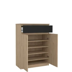 Opbergkasten|Schoenenkasten< Schoenenkast Luna Eiken - 81x112x40 cm