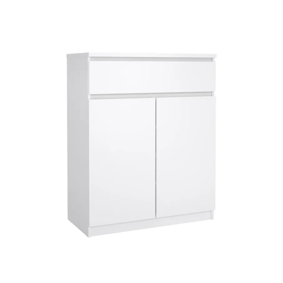 Opbergkasten|Schoenenkasten< Schoenenkast Luna Hoogglans Wit - 81x101x40 cm