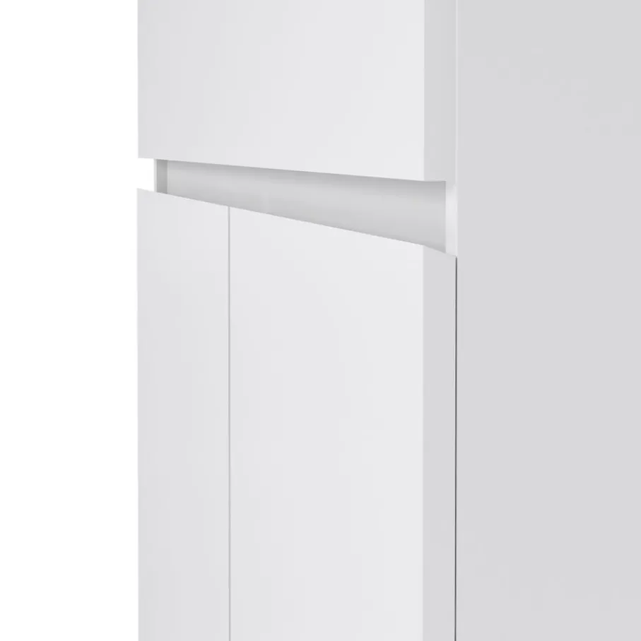Opbergkasten|Schoenenkasten< Schoenenkast Luna Hoogglans Wit - 81x101x40 cm