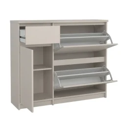 Opbergkasten|Schoenenkasten< Schoenenkast Luna Taupe - 109x92x32 cm