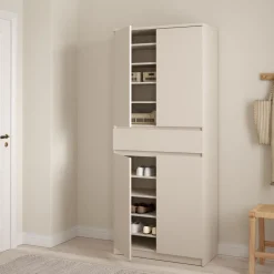 Opbergkasten|Schoenenkasten< Schoenenkast Luna Taupe - 81x192x40 cm