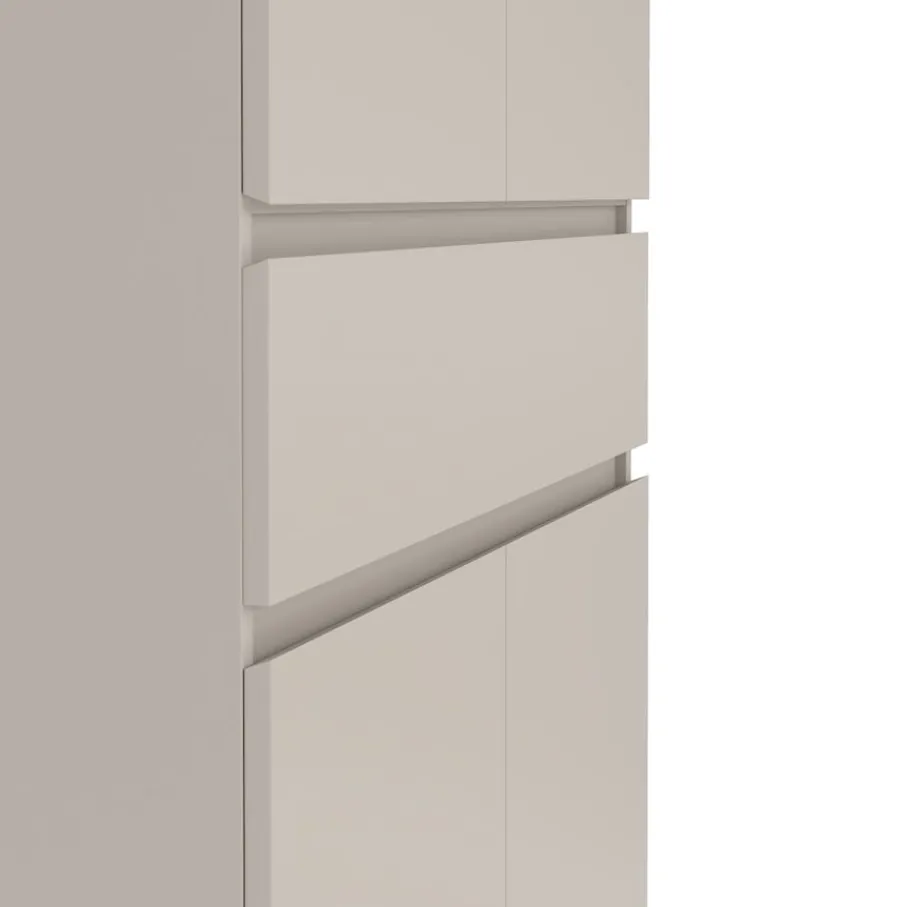 Opbergkasten|Schoenenkasten< Schoenenkast Luna Taupe - 81x192x40 cm