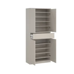 Opbergkasten|Schoenenkasten< Schoenenkast Luna Taupe - 81x192x40 cm