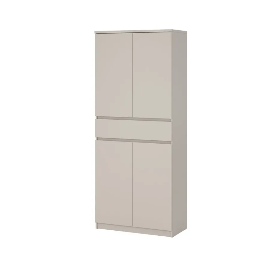 Opbergkasten|Schoenenkasten< Schoenenkast Luna Taupe - 81x192x40 cm