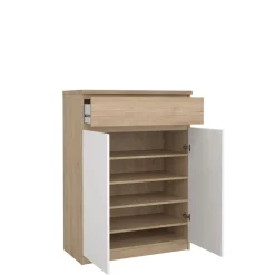 Opbergkasten|Schoenenkasten< Schoenenkast Luna Wit - 81x112x40 cm