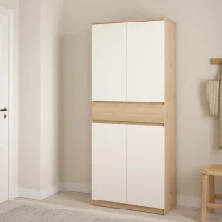 Opbergkasten|Schoenenkasten< Schoenenkast Luna Wit - 81x192x40 cm