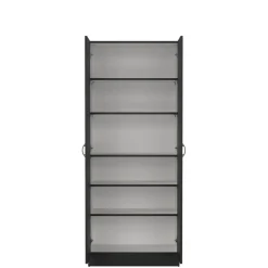 Opbergkasten|Schoenenkasten< Schoenenkast Miami Zwart - 69x170x35 cm