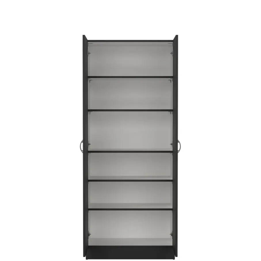 Opbergkasten|Schoenenkasten< Schoenenkast Miami Zwart - 69x170x35 cm