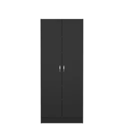 Opbergkasten|Schoenenkasten< Schoenenkast Miami Zwart - 69x170x35 cm