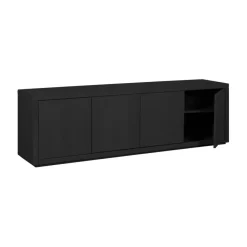Tv-Meubels< TV-meubel Chester Zwart - 215x55x40 cm